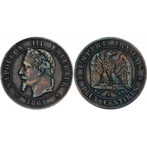 France 2 Centimes 1861 A
