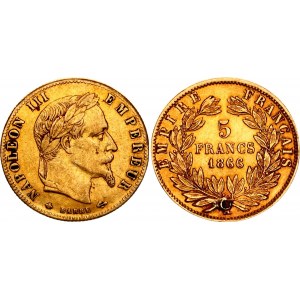 France 5 Francs 1866 A