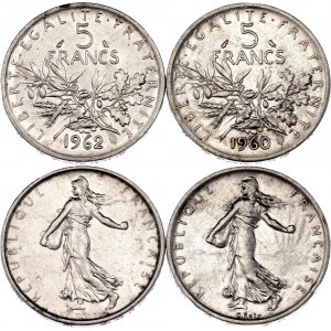 France 2 x 5 Francs 1960 - 1962