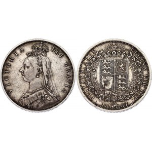 Great Britain 1/2 Crown 1887