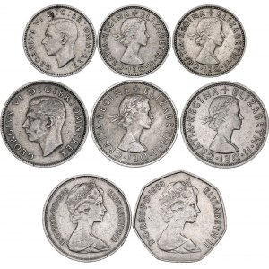 Great Britain Lot of 8 Coins 1948 - 1969