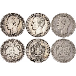 Greece 3 x 1 Drachme 1873 - 1883 A