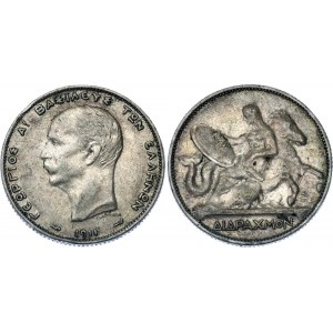 Greece 2 Drachmai 1911