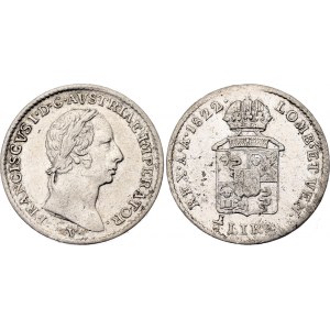 Italian States Lombardy-Venetia 1/4 Lira 1822 V
