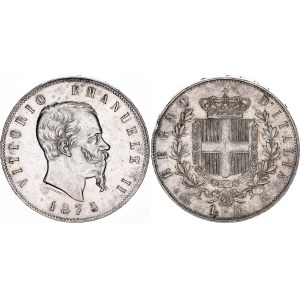 Italy 5 Lire 1875 M BN