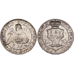 San Marino 10 Lire 1937 R