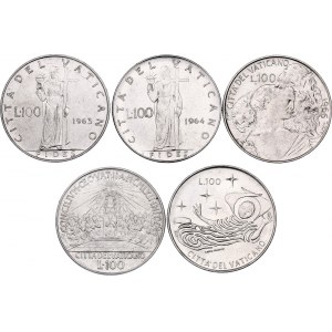 Vatican 5 x 100 Lire 1962 - 1969