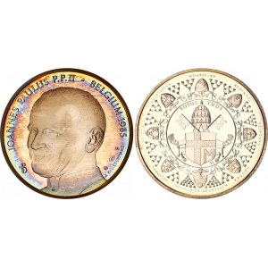Vatican Silver Medal Visit of John Paul II to Belgium 1985