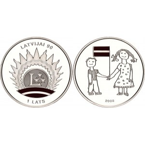 Latvia 1 Lats 2008