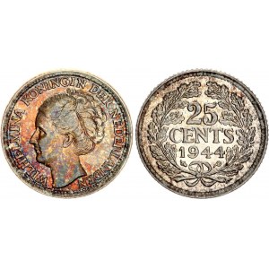 Netherlands 25 Cents 1944 P