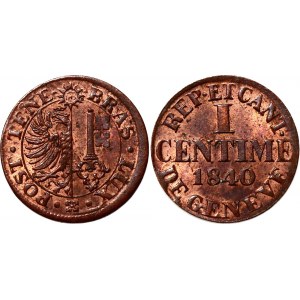 Switzerland Geneva 1 Centime 1840