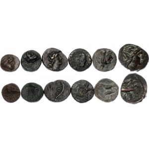 Ancient Greece Lot of 6 Coins 350 - 150 BC