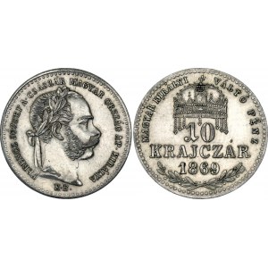 Hungary 10 Krajczar 1869 KB