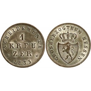 German States Hesse-Darmstadt 1 Kreuzer 1835
