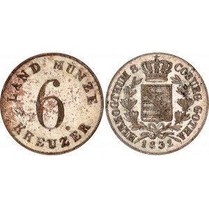 German States Saxe-Coburg-Gotha 6 Kreuzer 1832