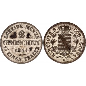 German States Saxe-Coburg-Gotha 2 Groschen 1841 G