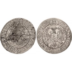 German States Silesia 6 Kreuzer 1672 SHS