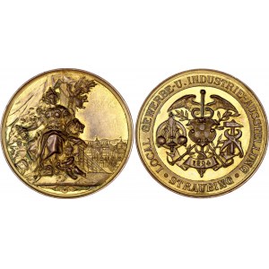 Germany - Empire Medal Local Gewerbe - U. Industrie - Ausstellund Straubing 1894