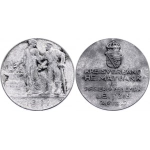 Germany - Empire Medal Kreisverband Heimatbank Im Regierungsbezirk Leipzig 1917