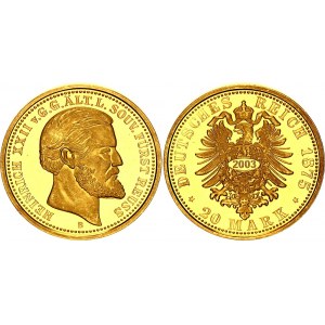 Germany - Empire Reuss-Obergreiz 20 Mark 1875 B (2003) Collectors Copy