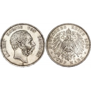 Germany - Empire Saxony-Albertine 5 Mark 1898 E