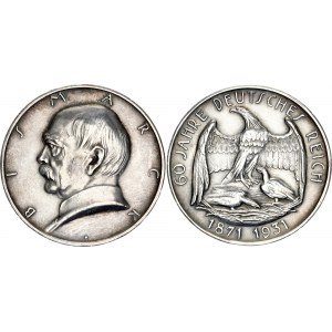Germany - Weimar Republic Silver Medal Bismarck - 60th Anniversary of the German Empire 1931