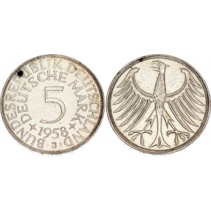 Germany - FRG 5 Deutsche Mark 1958 J Rare