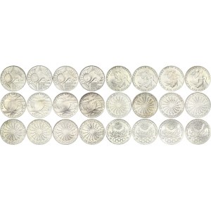 Germany - FRG Full Set of 24 Coins 10 Mark 1972 G, J, D, F