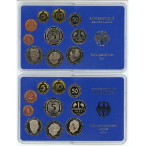 Germany - FRG 2 x Proof Set of 10 Coins 1980 D & J