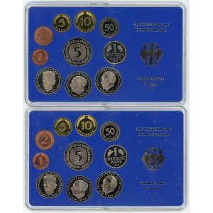 Germany - FRG 2 x Proof Set of 10 Coins 1980 F & G