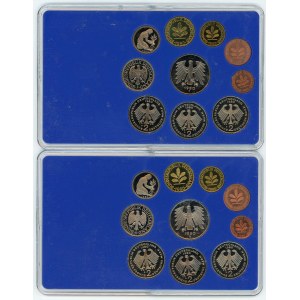 Germany - FRG 2 x Proof Set of 10 Coins 1980 F & G