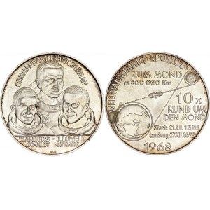 Germany - FRG Commemorative Silver Medal Apollo VIII - 1st manned Lunar Orbit 1968