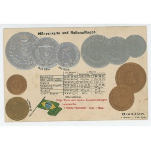 Germany Post Card Coins of Brazil 1904 - 1937 (ND)