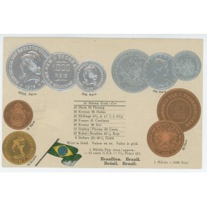 Germany Post Card Coins of Brazil 1912 - 1937 (ND)