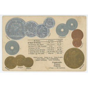 Germany Post Card Coins of France 1912 - 1937 (ND)