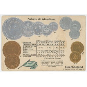 Germany Post Card Coins of Greece 1904 - 1937 (ND)