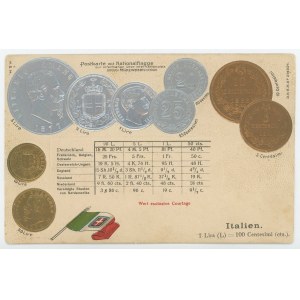 Germany Post Card Coins of Italy 1904 - 1912 (ND)