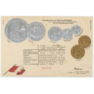 Germany Post Card Coins of Peru 1904 - 1912 (ND)