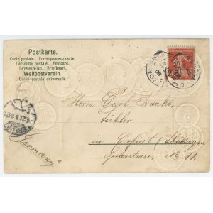 Germany Post Card Coins of Serbia 1908