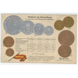 Germany Post Card Coins of Spain 1904 - 1937 (ND)