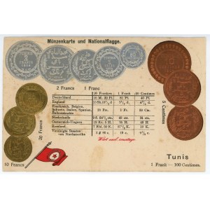 Germany Post Card Coins of Tunisia 1904 - 1937 (ND)