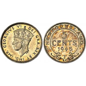 Canada Newfoundland 5 Cents 1945 C