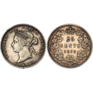 Canada 25 Cents 1872 H