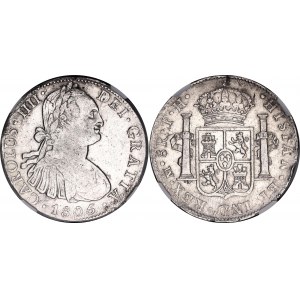 Mexico 8 Reales 1805 Mo TH NGC AU