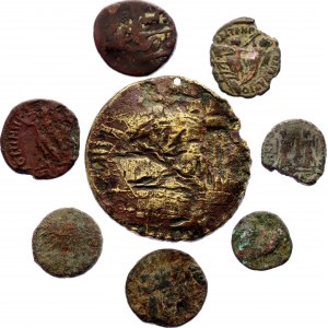 Ancient World Lot of 8 Coins 200 -1400