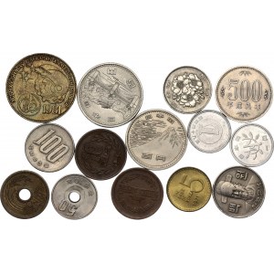 Asia Lot of 14 Coins 1900 th