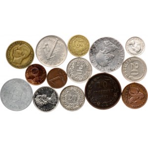 Europe Lot of 14 Coins 19th - 20th Centuries