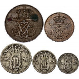 Europe Lot of 5 Coins 1907 - 1912