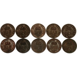 German States Prussia 10 x 1 Pfenning 1868 -1873