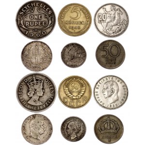 World Lot of 6 Coins 1915 - 1960